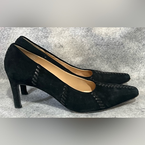 Salvatore Ferragamo Shoes - VTG*Salvatore Ferragamo Nero Suede/Leather Patchwork Pumps~7.5B~square toes